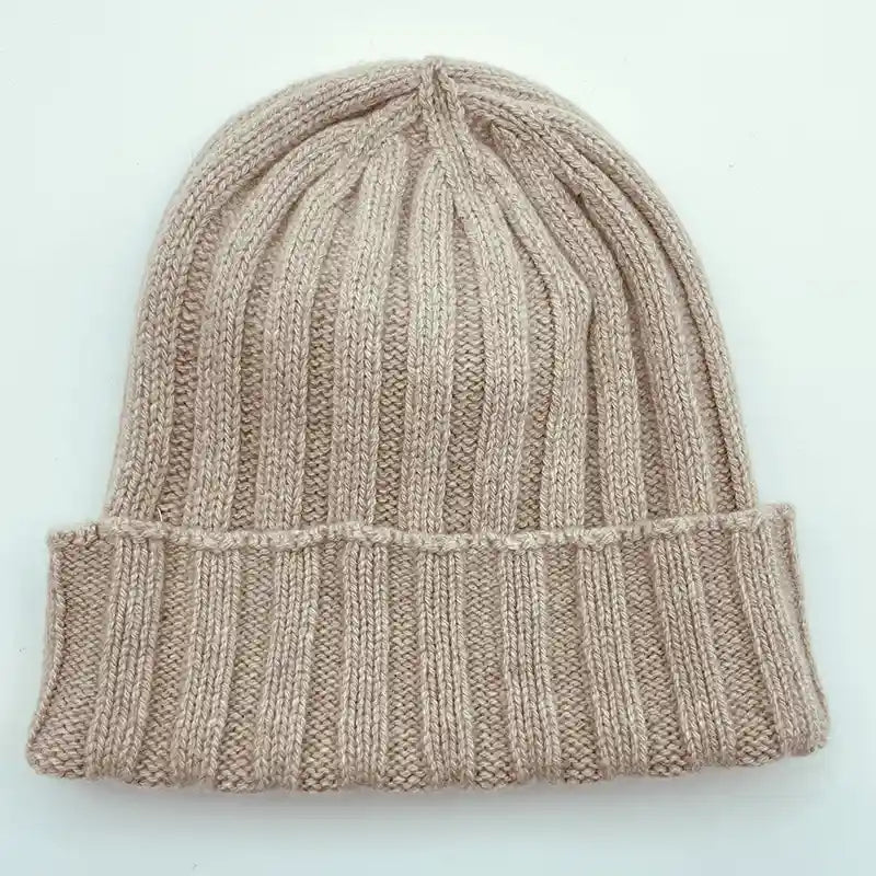 Cappello in Cashmere Rigenerato a costine