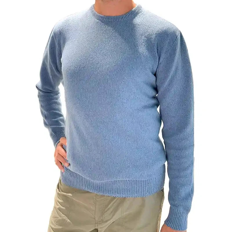 Maglione Uomo Girocollo - Celeste