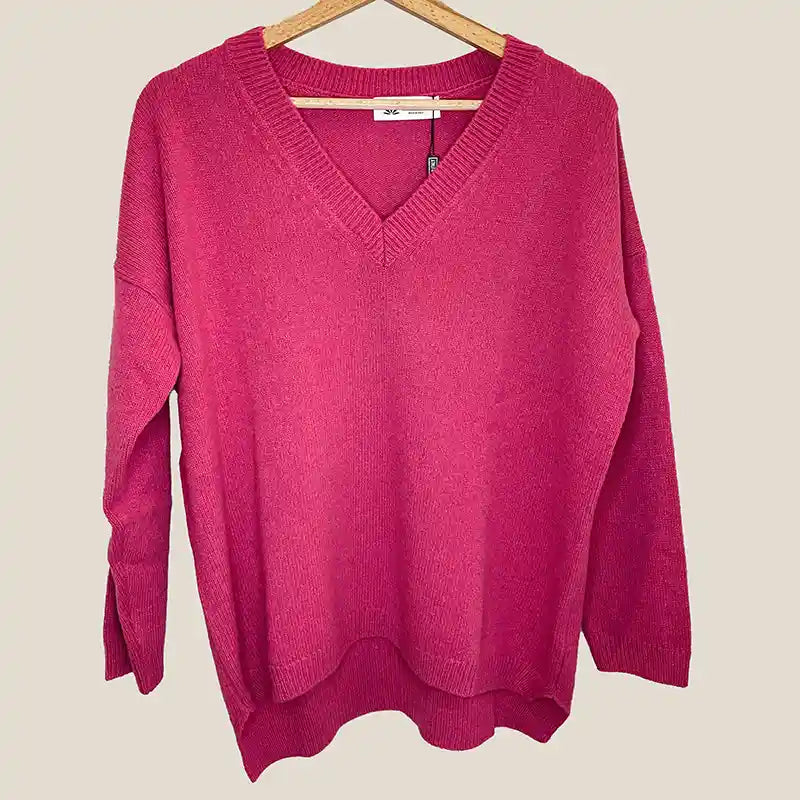 Maglione Donna in Cashmere Oversize Scollo a V